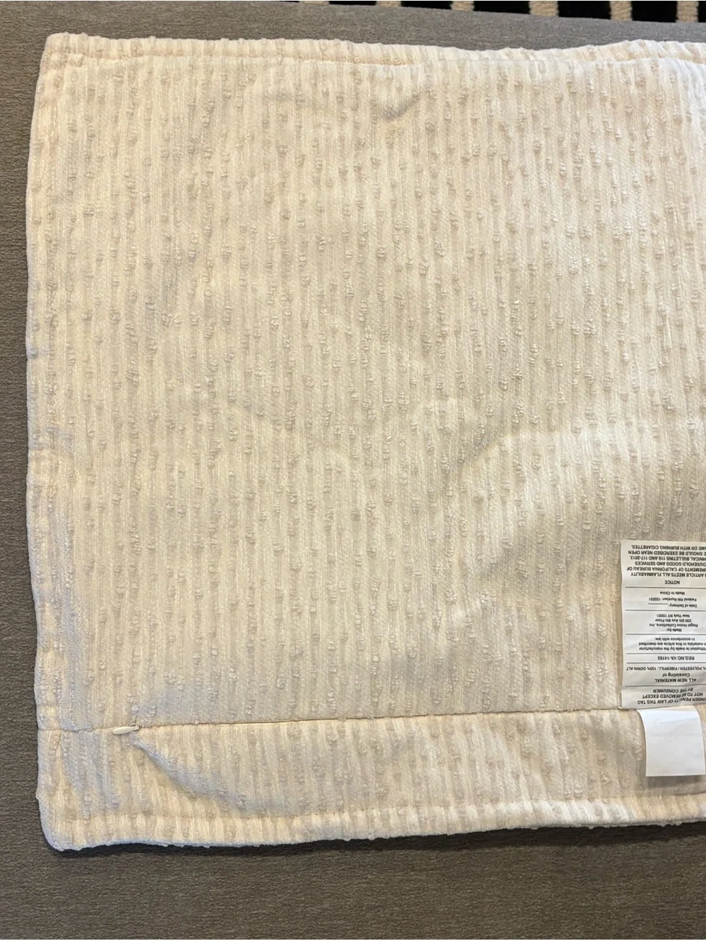 Neutral Cream Textured Square Cloth